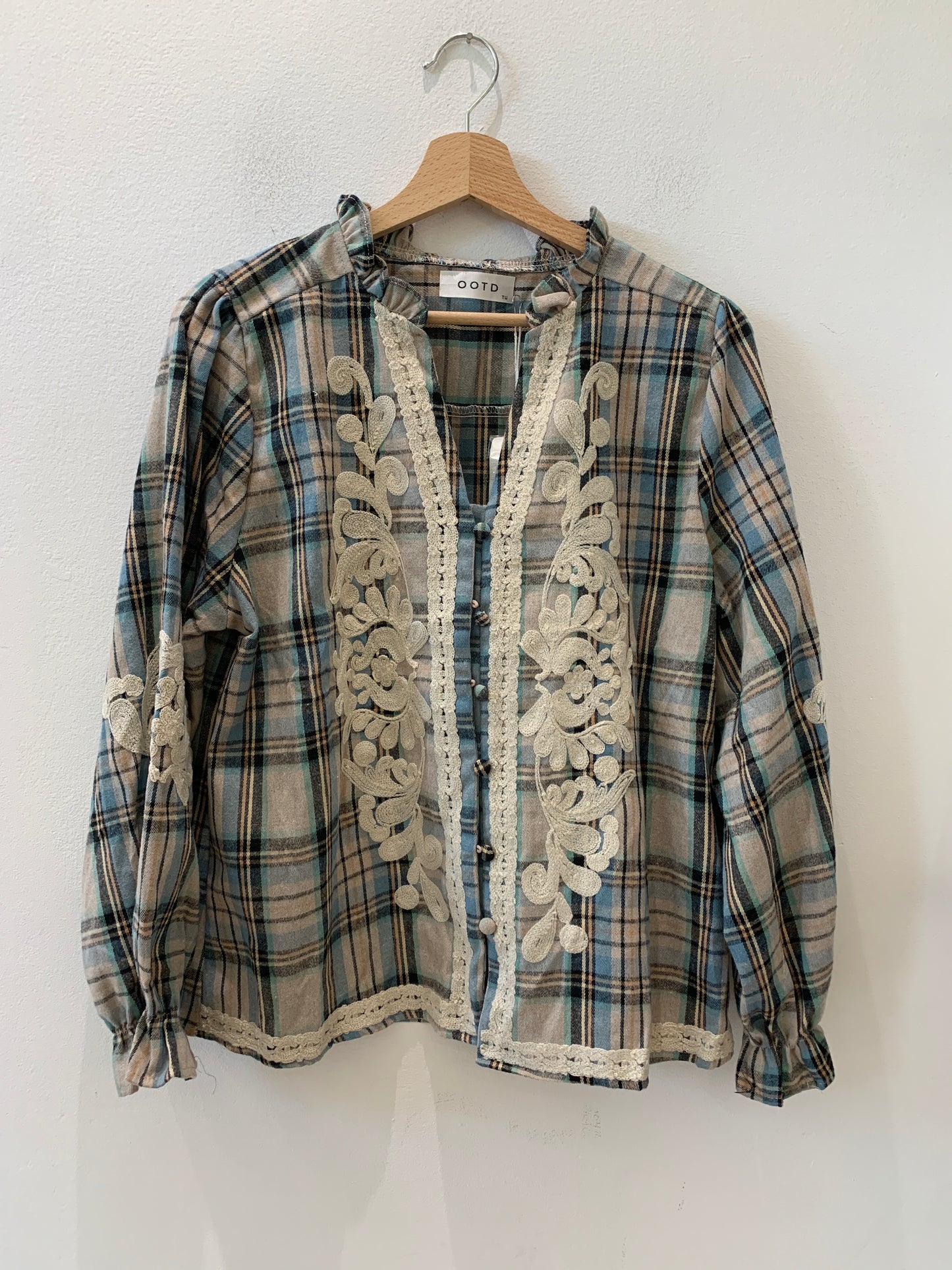 Camicia Quadri ricamata