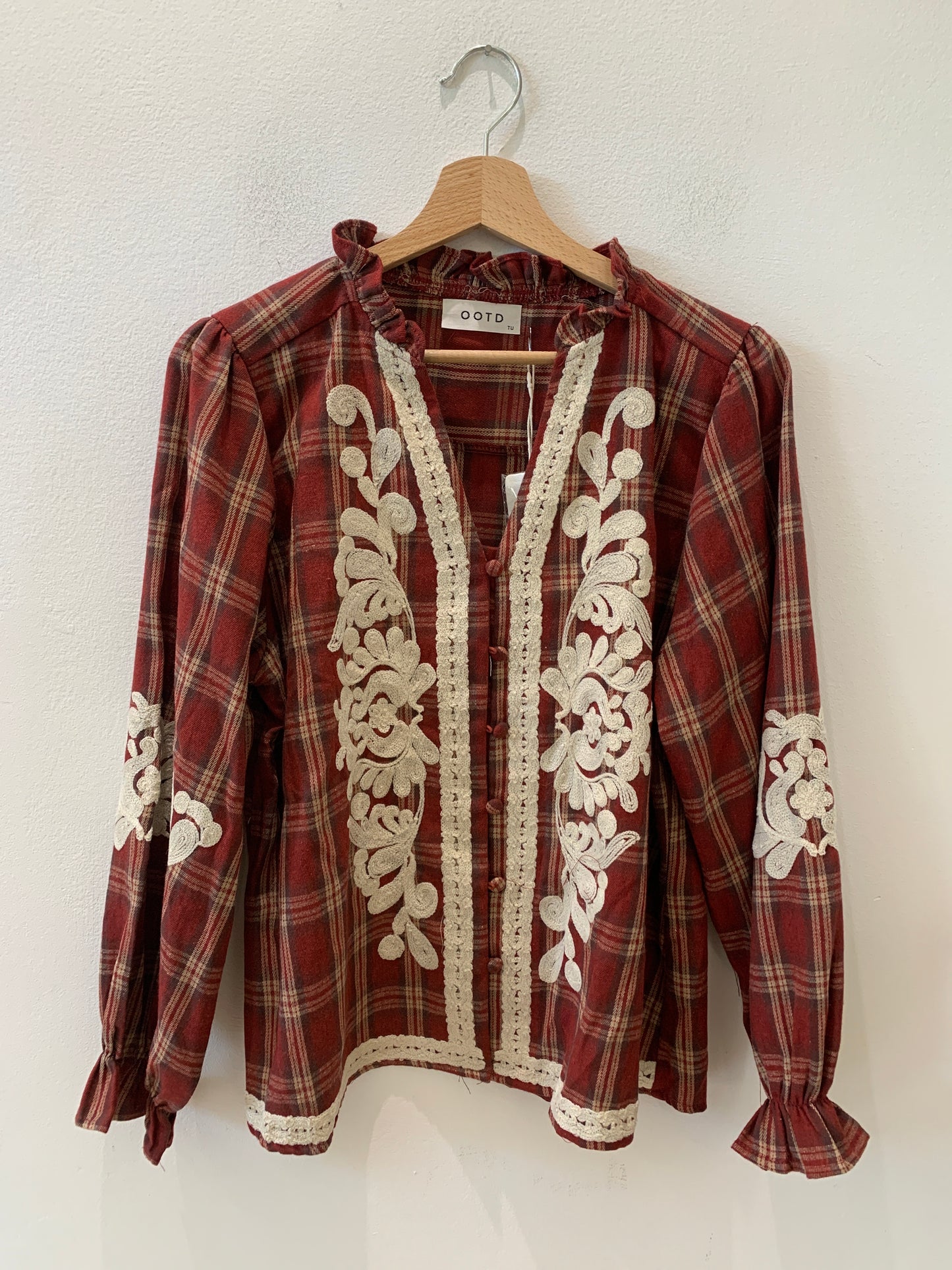 Camicia Quadri ricamata