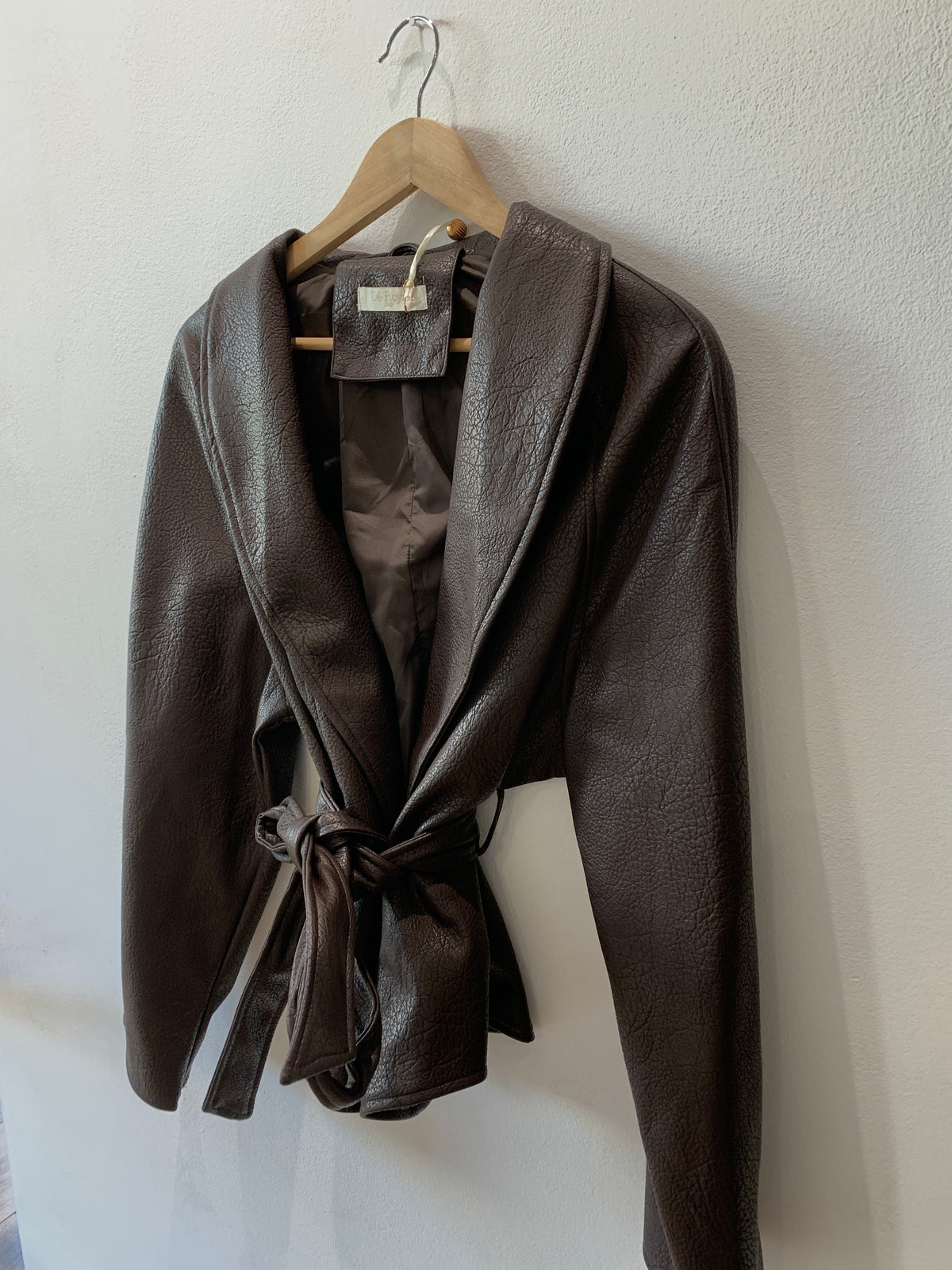Blazer ecopelle cintura