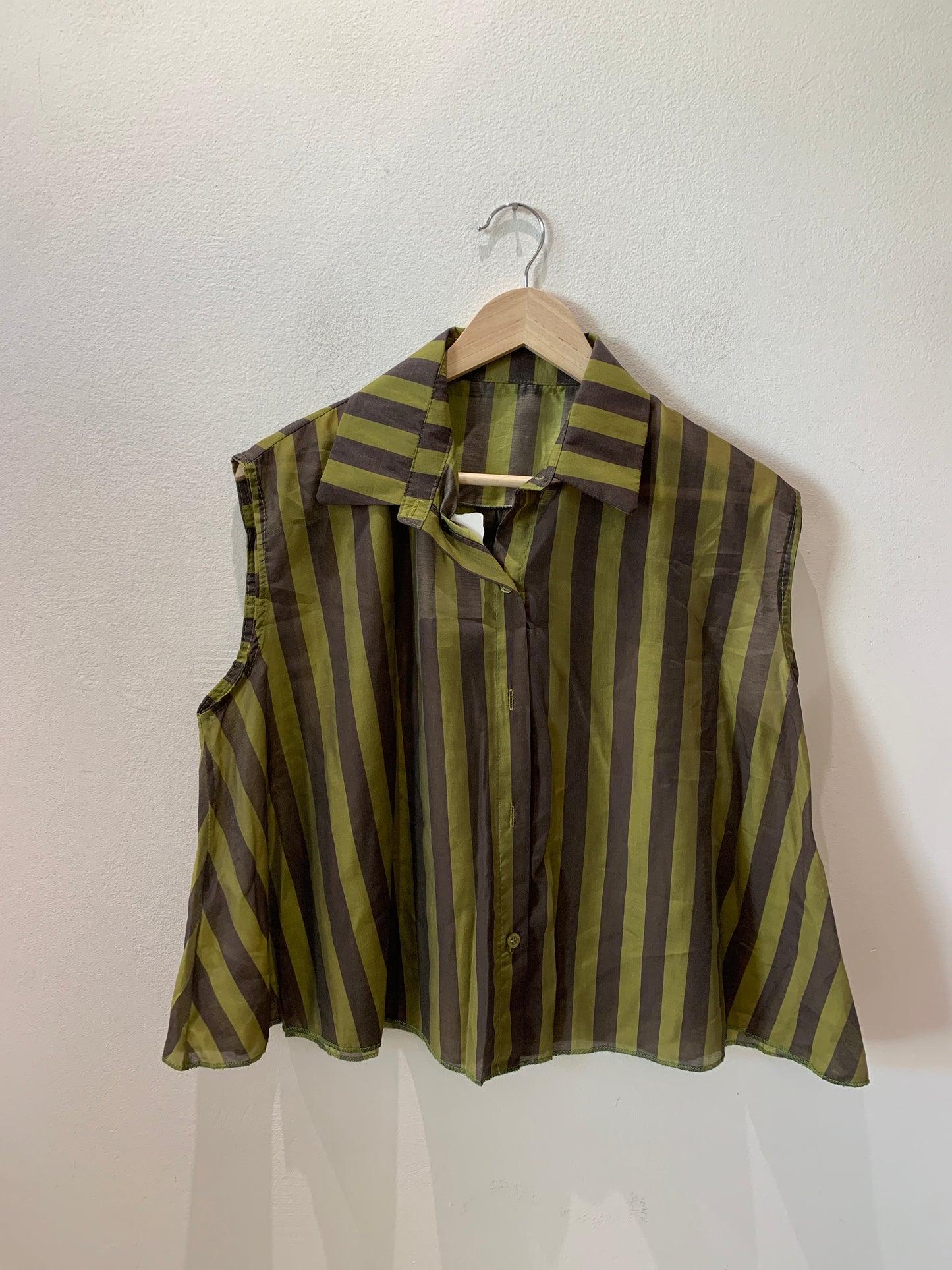 Camicia a Righe Smanicata