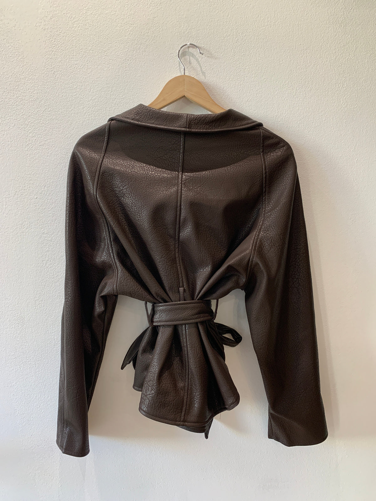 Blazer ecopelle cintura