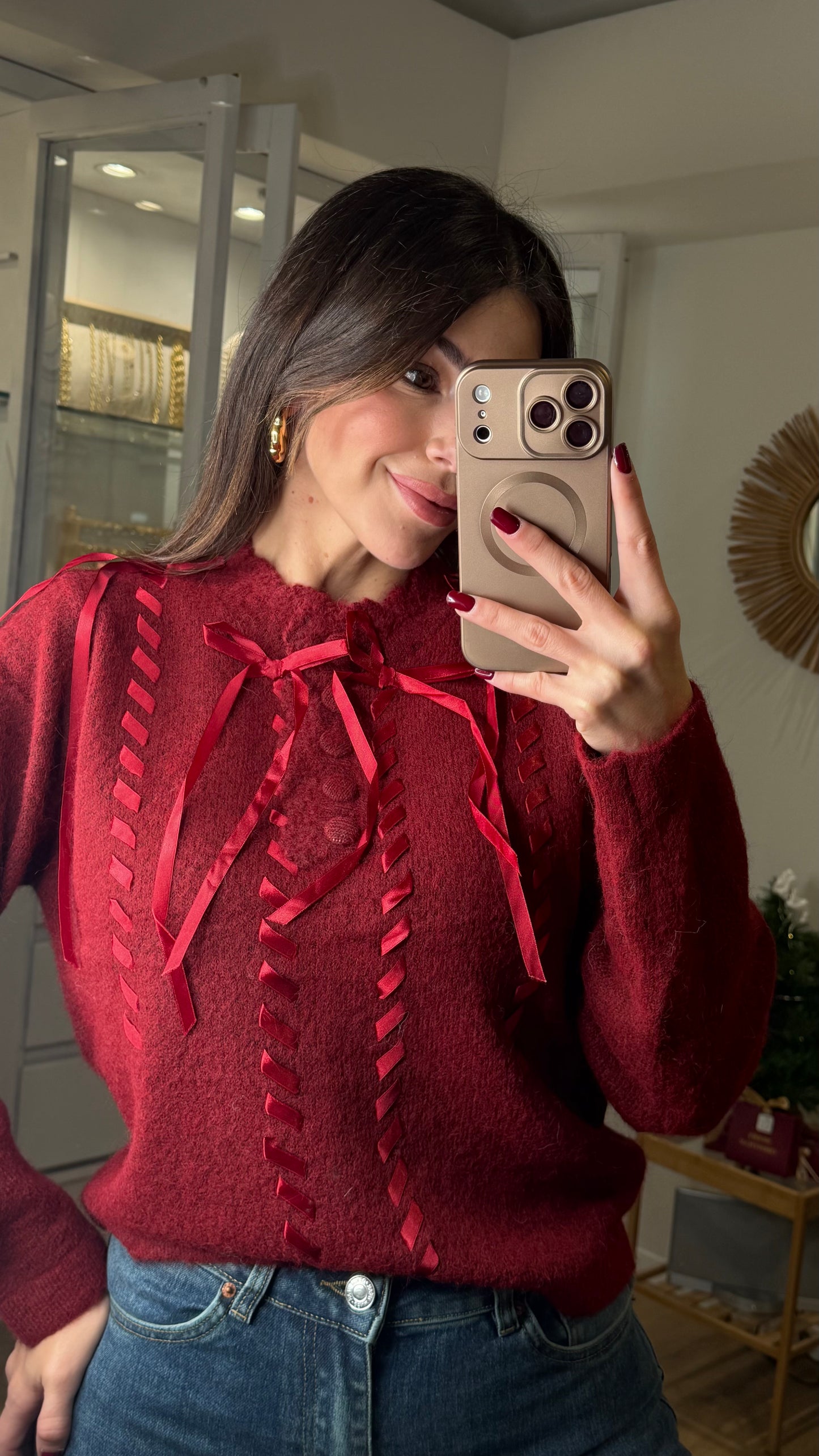 Cardigan con fiocchi