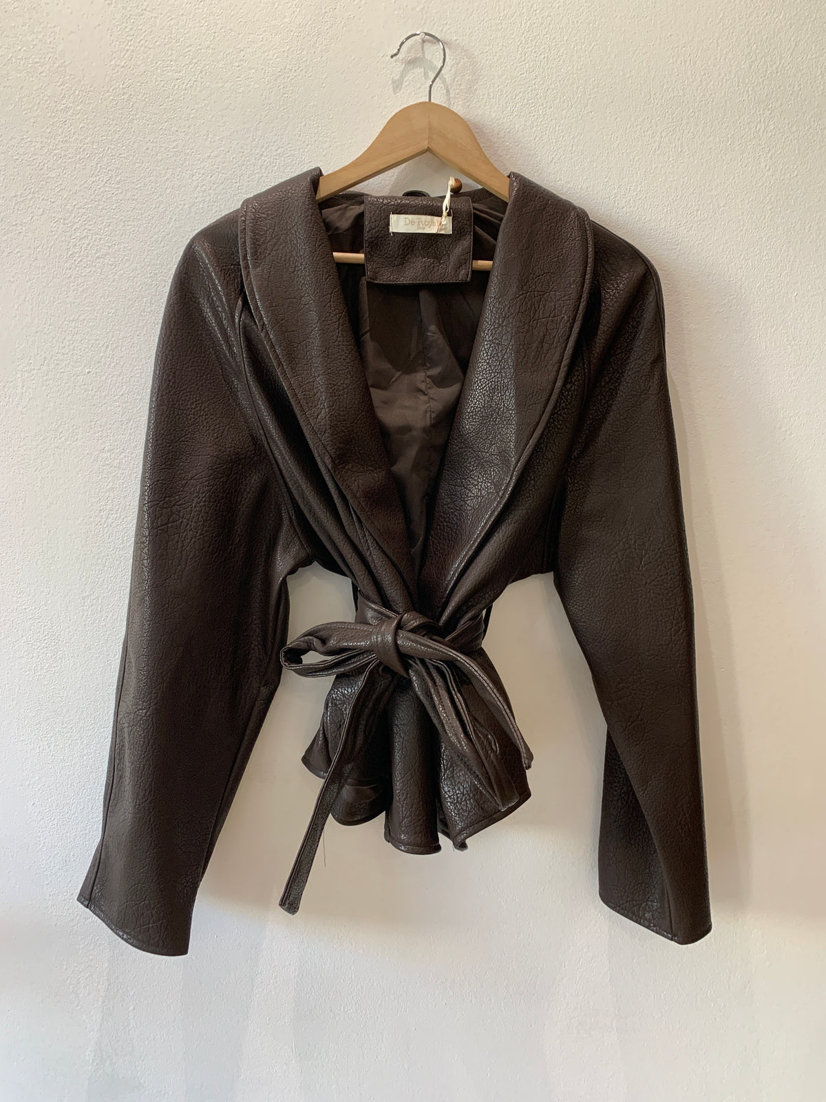 Blazer ecopelle cintura