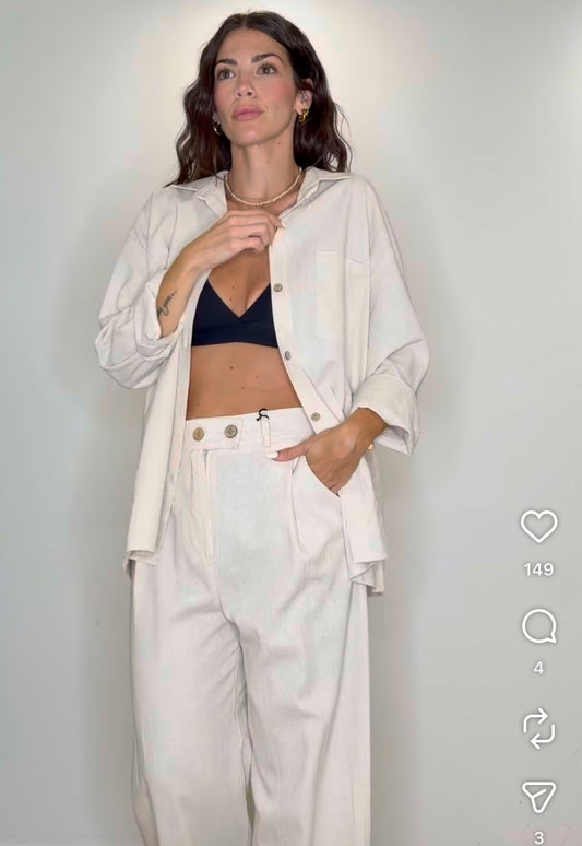 Camicia in misto Lino