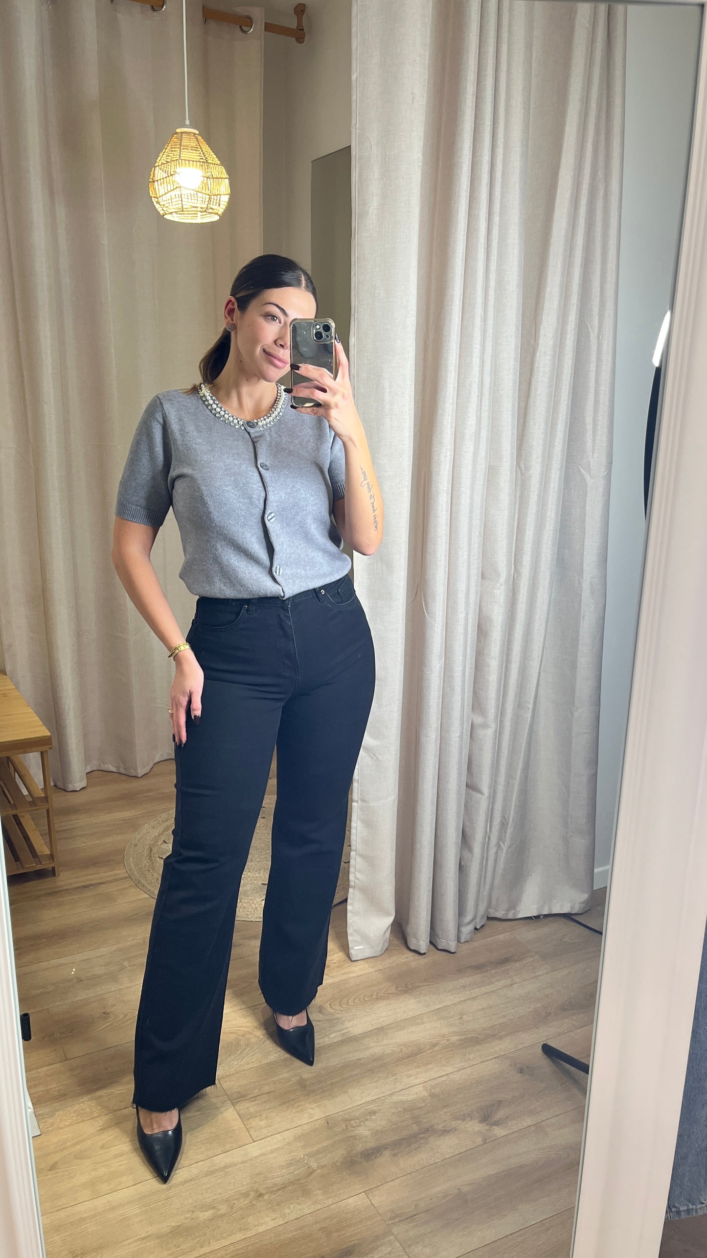 Cardigan Gioiello Manica Corta