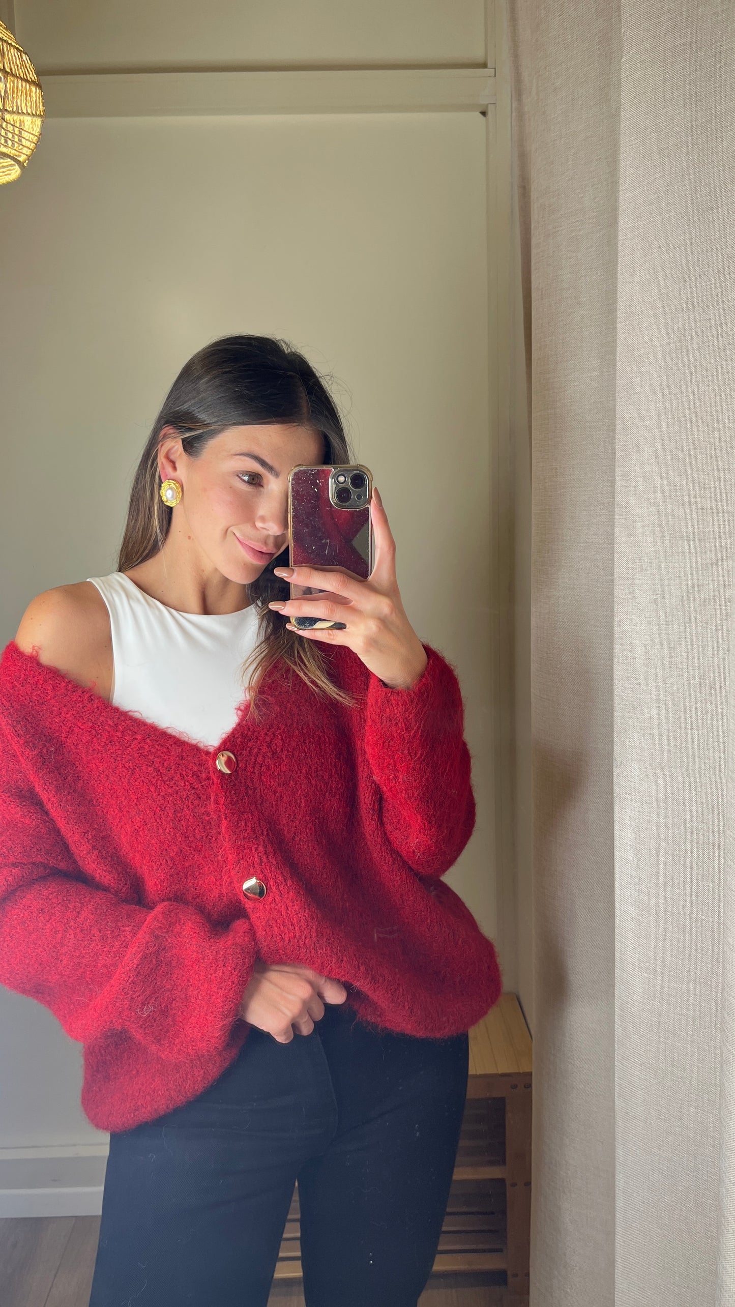 Cardigan bottoni oro