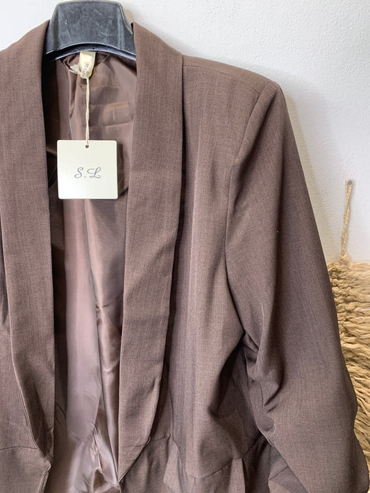 Blazer manica arricciata