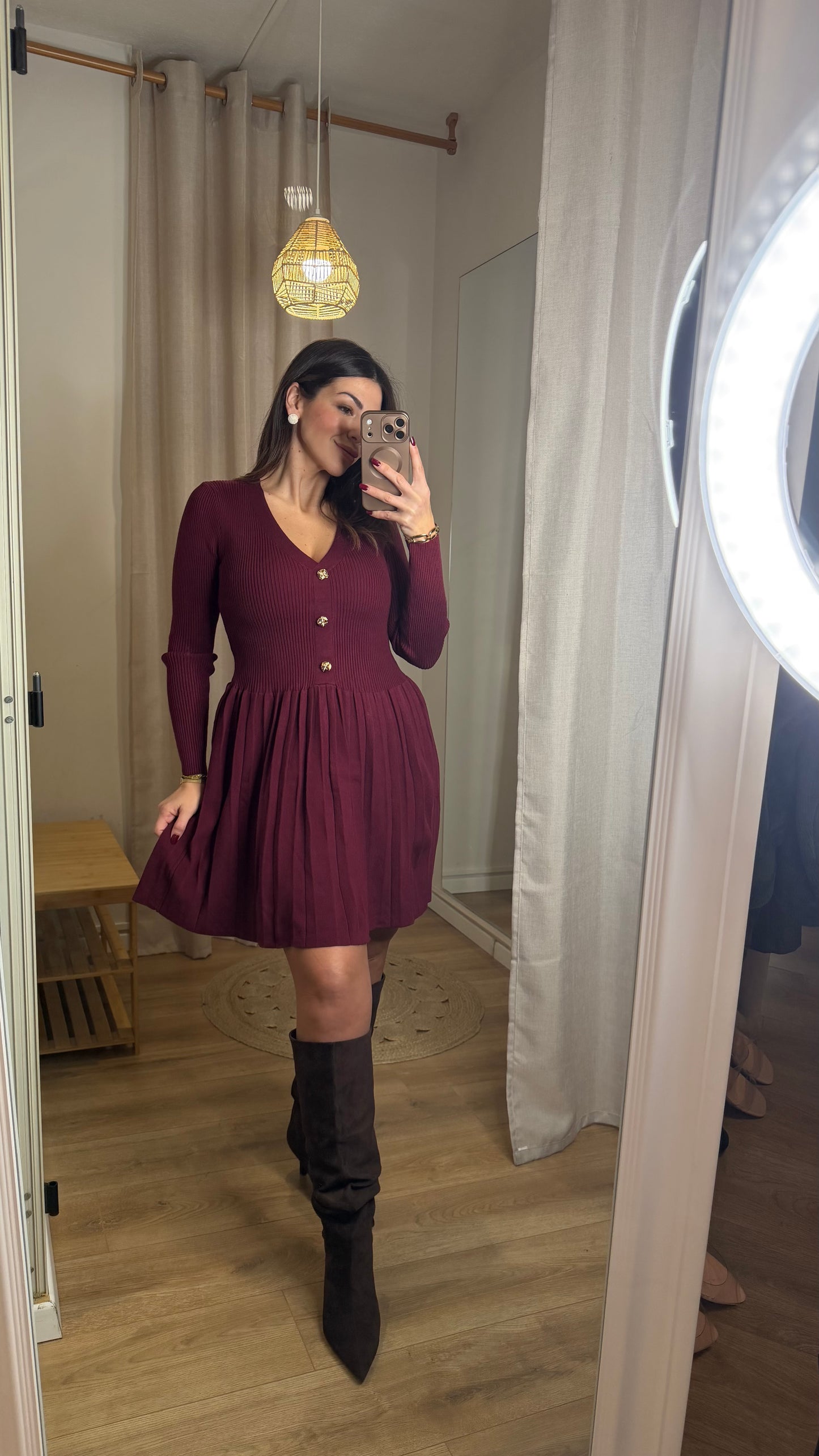 Abito Midi Plissetato